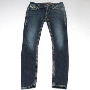 Womens Rock Revival Jeans Size 26 Willa Easy Skinny Inseam 29